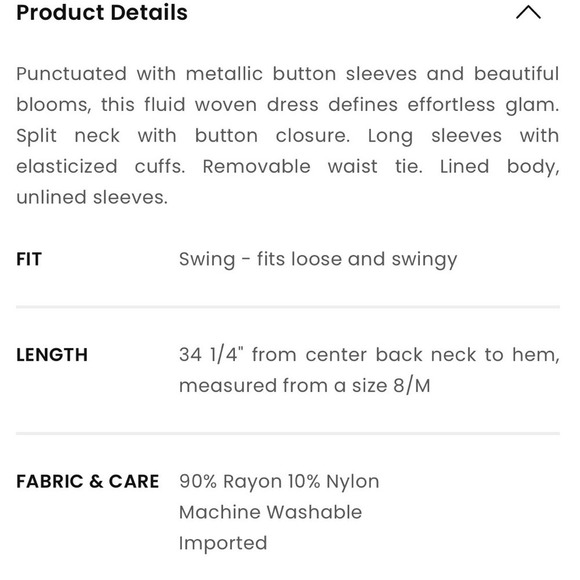 LOFT Green Floral Print Split Neck Tie Waist Long Sleeve Mini Dress‎-NWT-Medium - Picture 2 of 8